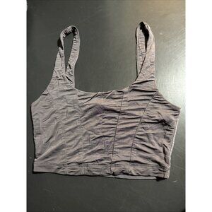 Free People Intimately Top Womens XS Purple Gray Wide Strap Cropped